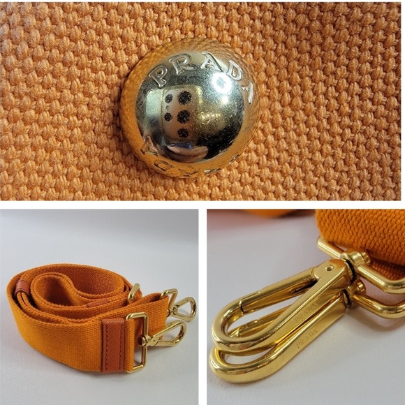 PRADA Canapa Canvas Tote Handbag/Crossbody Bag - Picture 9 of 9